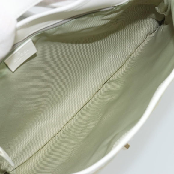 GUCCI GG Canvas Jackie Shoulder Bag Gold Light green 001 4075 1705 Auth 175485A