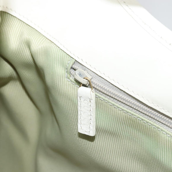 GUCCI GG Canvas Jackie Shoulder Bag Gold Light green 001 4075 1705 Auth 175485A
