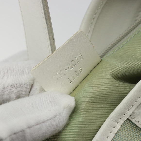 GUCCI GG Canvas Jackie Shoulder Bag Gold Light green 001 4075 1705 Auth 175485A