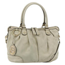 GUCCI GG Canvas Guccissima Sukey Hand Bag 2way Ivory Gold 247902 Auth 175486-1