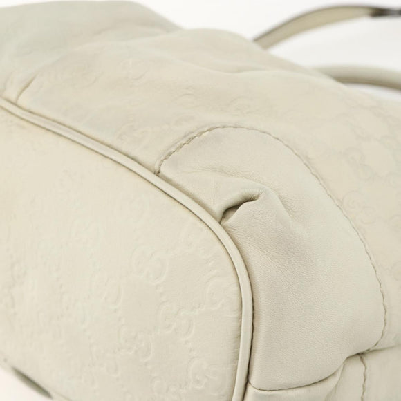 GUCCI GG Canvas Guccissima Sukey Hand Bag 2way Ivory Gold 247902 Auth 175486