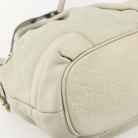 GUCCI GG Canvas Guccissima Sukey Hand Bag 2way Ivory Gold 247902 Auth 175486