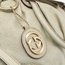 GUCCI GG Canvas Guccissima Sukey Hand Bag 2way Ivory Gold 247902 Auth 175486-18