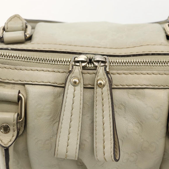 GUCCI GG Canvas Guccissima Sukey Hand Bag 2way Ivory Gold 247902 Auth 175486