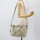 GUCCI GG Canvas Guccissima Sukey Hand Bag 2way Ivory Gold 247902 Auth 175486-25
