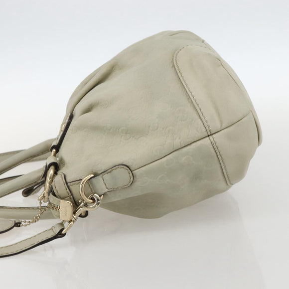 GUCCI GG Canvas Guccissima Sukey Hand Bag 2way Ivory Gold 247902 Auth 175486