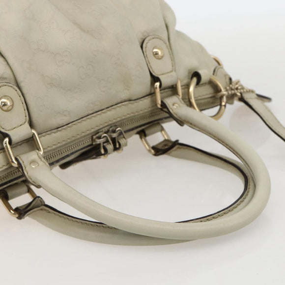 GUCCI GG Canvas Guccissima Sukey Hand Bag 2way Ivory Gold 247902 Auth 175486