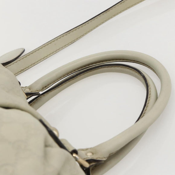 GUCCI GG Canvas Guccissima Sukey Hand Bag 2way Ivory Gold 247902 Auth 175486