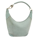 GUCCI Shoulder Bag Suede Gold Light green 001 4158 Auth 175487A-1