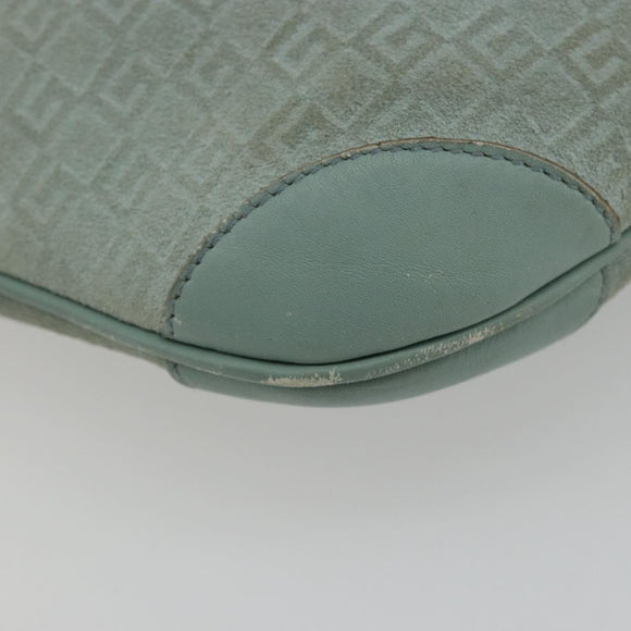 GUCCI Shoulder Bag Suede Gold Light green 001 4158 Auth 175487A