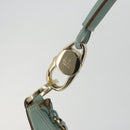 GUCCI Shoulder Bag Suede Gold Light green 001 4158 Auth 175487A-14