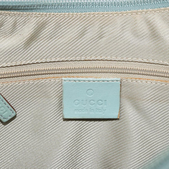 GUCCI Shoulder Bag Suede Gold Light green 001 4158 Auth 175487A