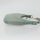 GUCCI Shoulder Bag Suede Gold Light green 001 4158 Auth 175487A-4