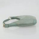 GUCCI Shoulder Bag Suede Gold Light green 001 4158 Auth 175487A-5