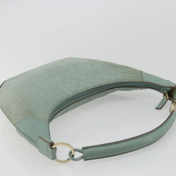 GUCCI Shoulder Bag Suede Gold Light green 001 4158 Auth 175487A