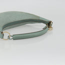 GUCCI Shoulder Bag Suede Gold Light green 001 4158 Auth 175487A-7