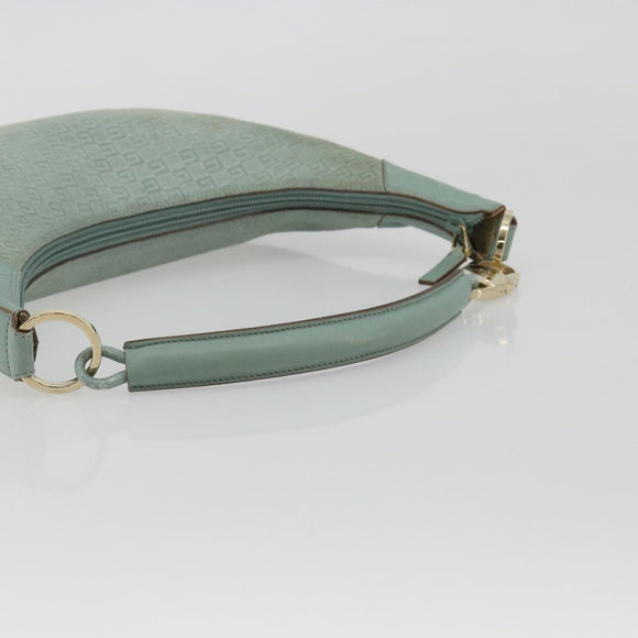 GUCCI Shoulder Bag Suede Gold Light green 001 4158 Auth 175487A