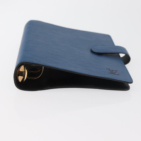 LOUIS VUITTON Epi Agenda MM Day Planner Cover Blue R20055 LV Auth 175491A