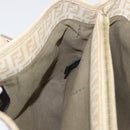 FENDI Zucchino Canvas Hand Bag Ivory Gold Auth 175493-16