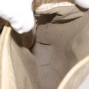 FENDI Zucchino Canvas Hand Bag Ivory Gold Auth 175493-20