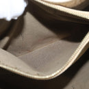 FENDI Zucchino Canvas Hand Bag Ivory Gold Auth 175493-22