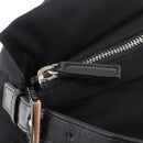 FENDI Mamma Baguette Shoulder Bag Nylon Black Silver Auth 175505A-10