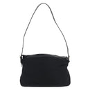 FENDI Mamma Baguette Shoulder Bag Nylon Black Silver Auth 175505A-2