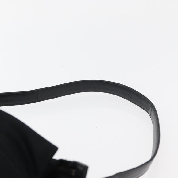 FENDI Mamma Baguette Shoulder Bag Nylon Black Silver Auth 175505A