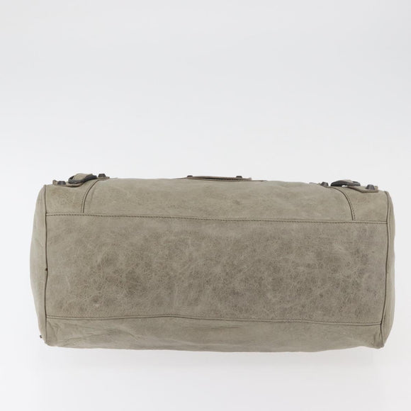 BALENCIAGA The Twiggy Handtasche Leder 2-Wege Elfenbein 128523 Auth 175506
