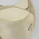 PRADA Shoulder Bag Canvas Beige Silver Auth 175516A-16