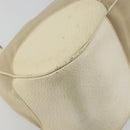 PRADA Shoulder Bag Canvas Beige Silver Auth 175516A-9