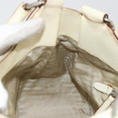 PRADA Shoulder Bag Canvas Beige Silver Auth 175516A-20