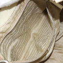 PRADA Shoulder Bag Canvas Beige Silver Auth 175516A-22