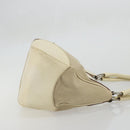 PRADA Shoulder Bag Canvas Beige Silver Auth 175516A-3