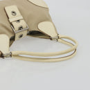 PRADA Shoulder Bag Canvas Beige Silver Auth 175516A-7
