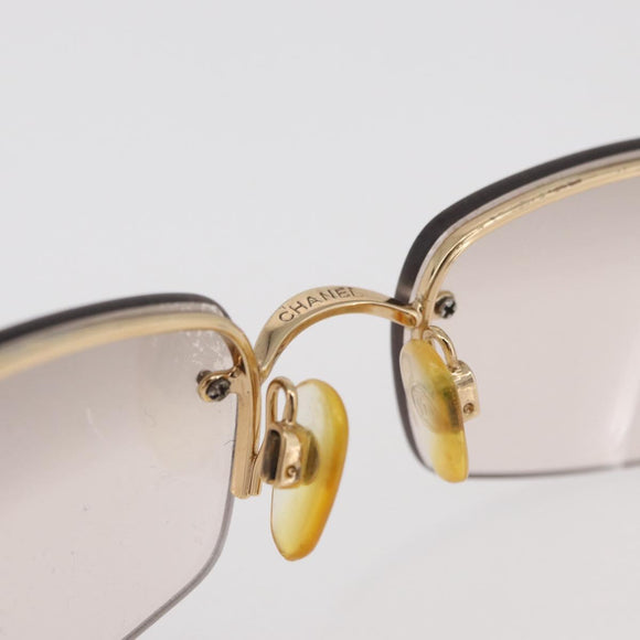 CHANEL COCO Mark Sunglasses metal Gold Tone 4093-B CC Auth 175518