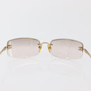CHANEL COCO Mark Sunglasses metal Gold Tone 4093-B CC Auth 175518-3