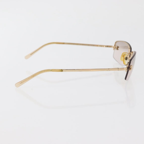 CHANEL COCO Mark Sunglasses metal Gold Tone 4093-B CC Auth 175518