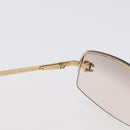 CHANEL COCO Mark Sunglasses metal Gold Tone 4093-B CC Auth 175518-9