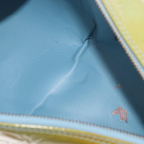 LOUIS VUITTON Monogram Vernis Bedford Hand Bag Baby Blue M91007 LV Auth 175526