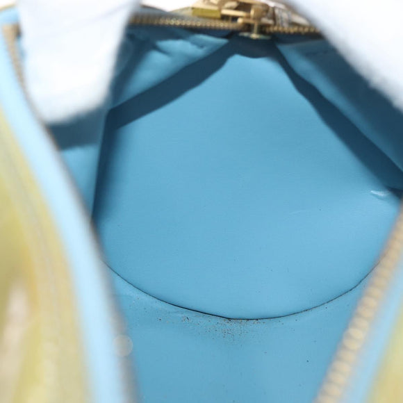 LOUIS VUITTON Monogram Vernis Bedford Hand Bag Baby Blue M91007 LV Auth 175526