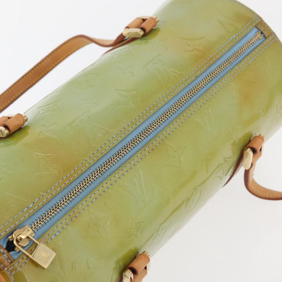 LOUIS VUITTON Monogram Vernis Bedford Hand Bag Baby Blue M91007 LV Auth 175526