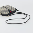 GUCCI GG Supreme Sherry Line Shoulder Bag PVC Navy Gold Auth 175532-7