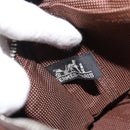HERMES Her Line PM Hand Bag Canvas Brown Silver Auth 175534-16