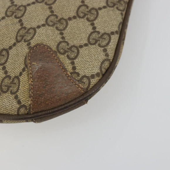 GUCCI GG Supreme Web Sherry Line Bag PVC Beige Gold 904 02 026 Auth 175546
