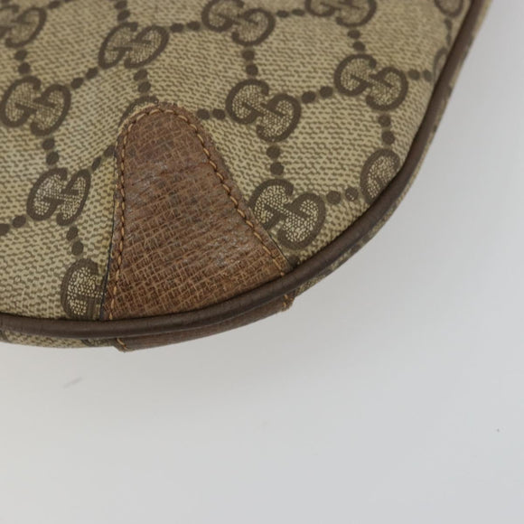 GUCCI GG Supreme Web Sherry Line Bag PVC Beige Gold 904 02 026 Auth 175546