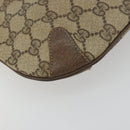 GUCCI GG Supreme Web Sherry Line Bag PVC Beige Gold 904 02 026 Auth 175546-18