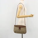 GUCCI GG Supreme Web Sherry Line Bag PVC Beige Gold 904 02 026 Auth 175546-23