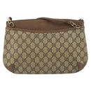 GUCCI GG Supreme Web Sherry Line Bag PVC Beige Gold 904 02 026 Auth 175546-2
