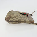 GUCCI GG Supreme Web Sherry Line Bag PVC Beige Gold 904 02 026 Auth 175546-3